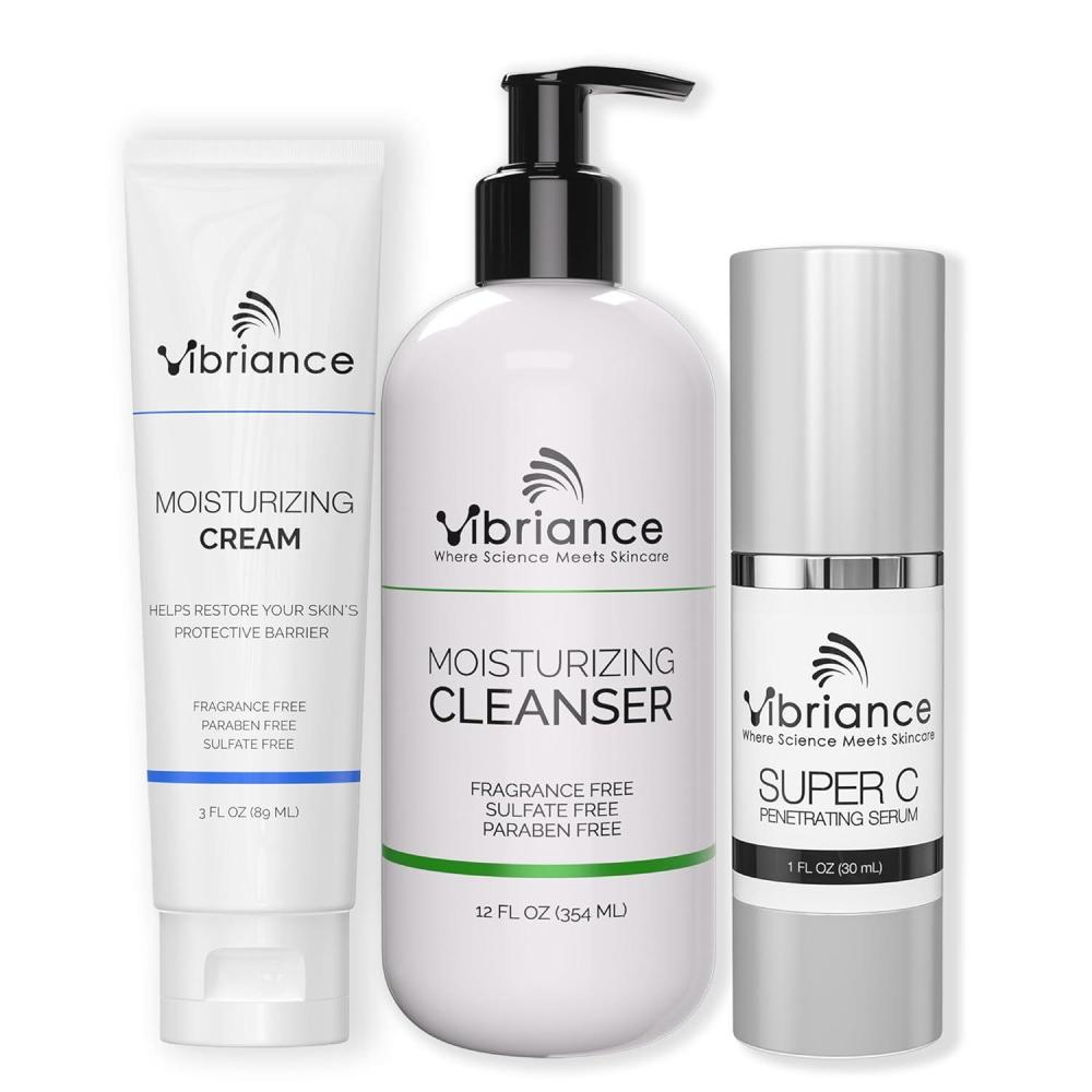 image:imageVibriance Bundle Skincare Set  Super C Serum Moisturizing Cleanser and Face Cream  Complete Kit for Radiant Beauty
