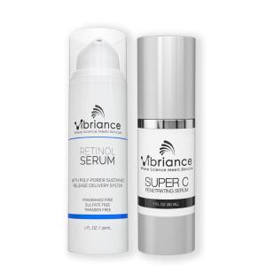 Vibriance Dynamic Duo Skincare Bundle | Super C Vitamin Serum, Retinol Skin Care Set – Age-Defying Night and Day Retinol and Vitamin C Serum for Face Routine Skincare Kit(Dynamic Duo)