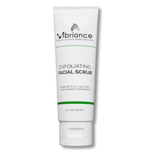 Vibriance Ultra-Gentle Face Scrub, 4 fl oz – Exfoliating Facial Wash Unclogs Pores – Sulfate and Paraben-Free Exfoliator For All Skin Types – Made with Natural Ingredients